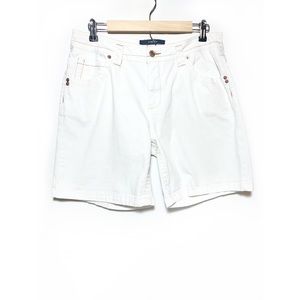 Bill Blass Stretch High Rise White Jean Shorts